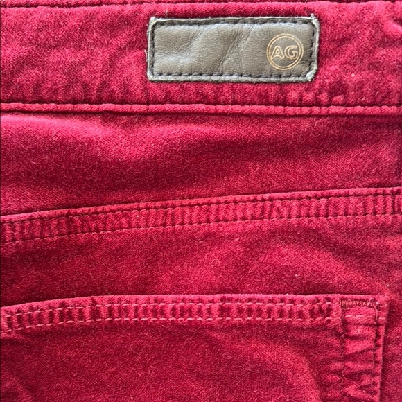AG Adriano Goldschmied The Farrah High Waist Marron Peak Velvet Skinny Jeans 30R - Picture 10 of 13